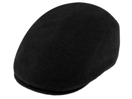 Pánska čierna vlnená zimná čiapka - ušné klapky (vlna a sympatex)