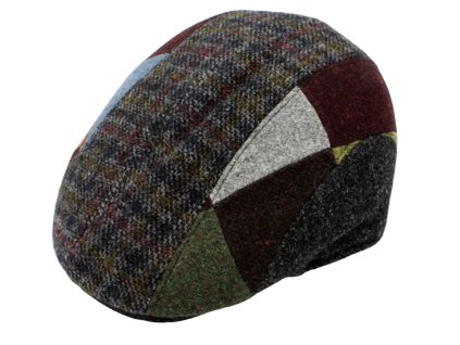 Zimná vlnená pánska bekovka od Fiebig - Limitovaná kolekcia - Patchwork