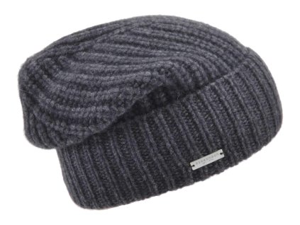 Kašmírová objemná šedá čiapka od Seeberger - Big Beanie Cashmere