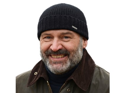 Kašmírová čierna čiapka od Seeberger - Classic Cashmere