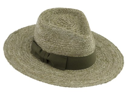 Dámsky letný klobúk Fedora - 100 % slamený klobúk Fiebig