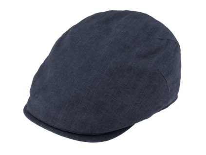 Pánska ľanová letná bekovka - Fiebig since 1903 - tmavo modra (UV filter 50, ochranný faktor)