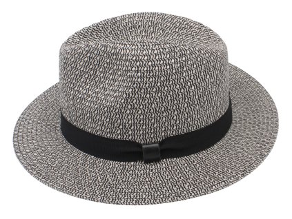 Letný čierny nemačkaný klobúk - Fedora Toyo