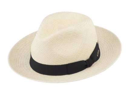 Letná ekvádorská panama Fedora - ručne pletený klobúk Natur