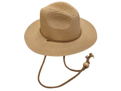Dámsky letný klobúk Fedora - Fléchet s pásikom pod bradou