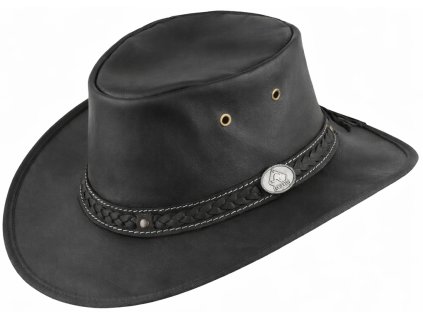 Scippis austrálsky klobúk z klokanej kože Kangaroo Sundowner – čierny