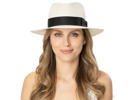 Luxusný panamský klobúk Fedora - Mayser Nizza Extra fine - ručne pletený