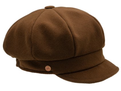 8-dielna dámska hnedá bekovka od Mayser - Camila Newsboy Cap