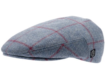 Zimná vlnená bekovka - driver cap od CTH Ericson - Edward Donegal Windowpane Blue