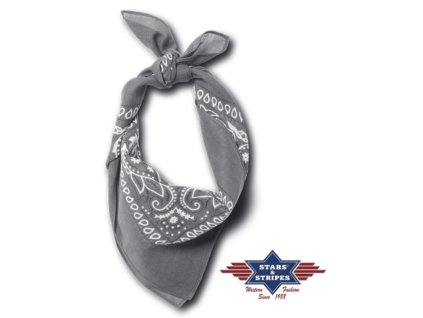 Bavlnená šatka - bandana (sivá 11)