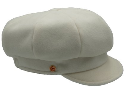 8-dielna dámska biela bekovka od Mayser - Camila Newsboy Cap
