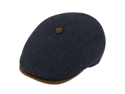 Zimná retro bekovka 6-panel od Fiebig vlna - modrá