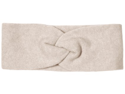 Dámska béžová kašmírová zimná čelenka - Fiebig