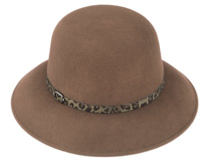Dámsky béžový plstený Cloche - Fiebig