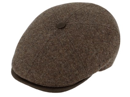 Zimný retro 6-panelový batoh Fiebig wool - hnedý