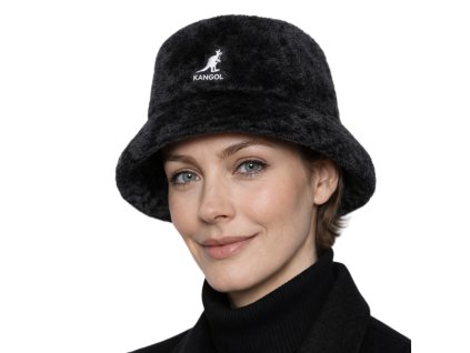 Klobúk Kangol - Faux FUR Black