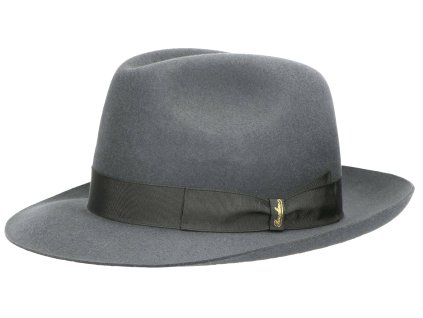 Luxusný šedý klobúk Borsalino - Fedora
