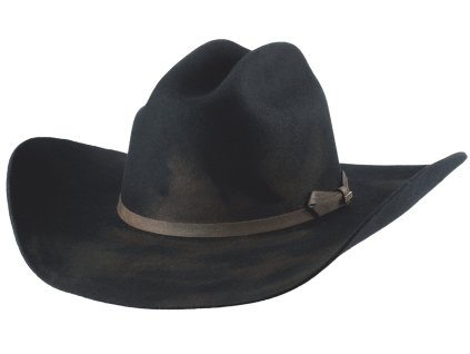 Westernový čierny klobúk KAYCE 4X