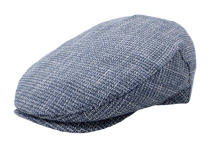 Letná bekovka z bavlny – modro-sivý vzor