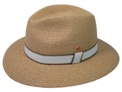 Slamený crushable (nemačkavý) letný béžový klobúk Fedora – Mayser Gedeon