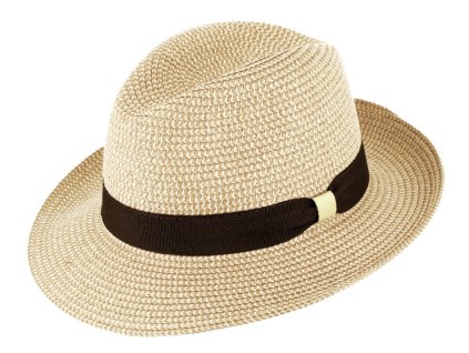 Letný béžový fedora klobúk od Fiebig - Traveller Toyo