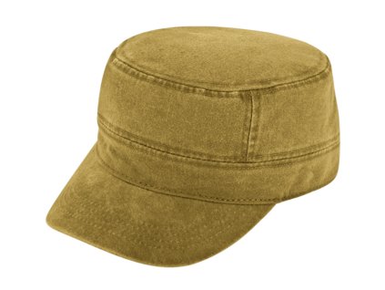 Vojenská šiltovka - Army Cap - vypraná bavlna curry