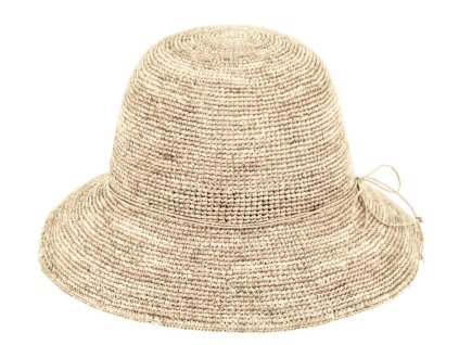 Dámsky letný nekrčivý slamený klobúk Cloche - Crochet Cloche