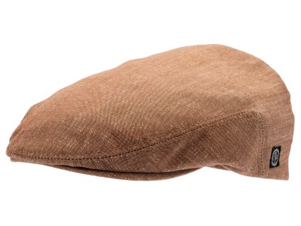 Bekovka Edward – gaštanová chambray čiapka z organického ľanu a merino vlny