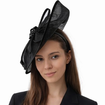 Fascinátor čierny - ozdoba do vlasov