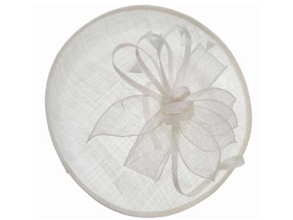 Fascinátor biely - ozdoba do vlasov