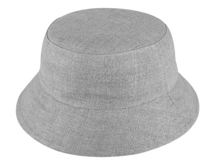 Bucket hat - letný ľanový sivý klobúk - Fiebig 1903
