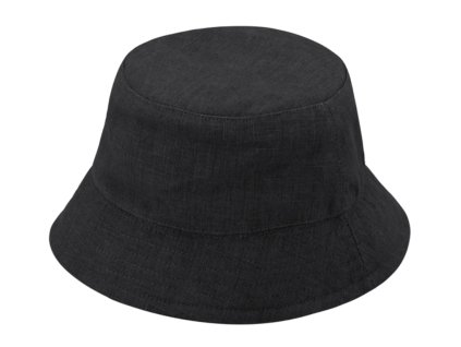 Bucket hat - letný ľanový čierny klobúk - Fiebig 1903