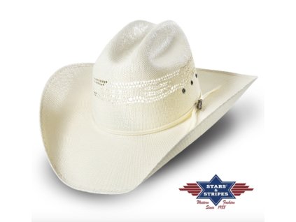 Slamený western klobúk - Stars and Stripes - Seth