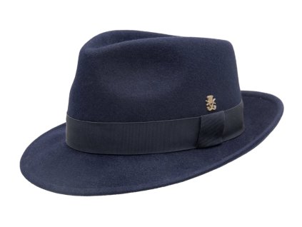 Luxusný modrý klobúk Mayser z králičej plsti - Collins
