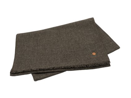 Luxusný sivo-hnedý šál od Mayser - vlna a kašmír