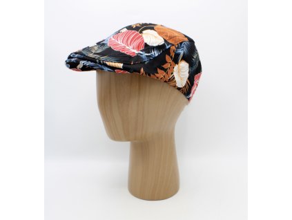 Pánska letná bavlnená bekovka s tropickým vzorom od Fiebig - limitovaná kolekcia