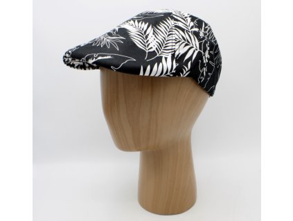 Pánska letná 6-dielna čierna bavlnená bekovka s tropickým vzorom od Fiebig - limitovaná kolekcia