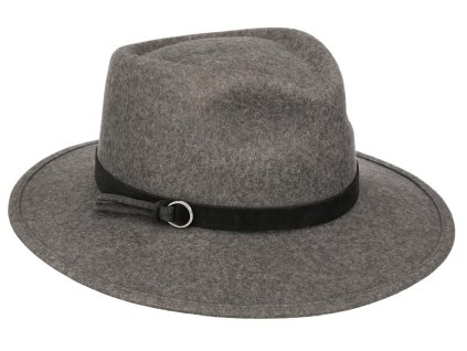 Dámsky sivý nekrčivý fedora klobúk - Leo