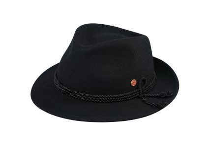 Čierny klobúk trilby Mayser - Maleo Mayser