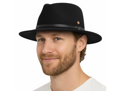Cestovný vodeodolný čierny klobúk Mayser - Mathis Mayser