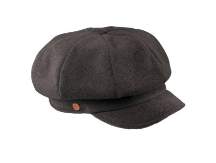 8-dielna dámska sivo-hnedá bekovka od Mayser - Camila Newsboy Cap