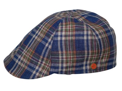 Pánska letná ľanová modro-žltá bekovka - Mayser - UV faktor 80 - Paddy - limitovaná kolekcia