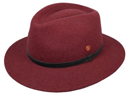 Cestovný nekrčivý vodeodolný červený klobúk Mayser - Mathis Mayser