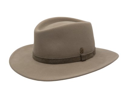 Luxusný béžový klobúk Mayser so širšou krempou - Maverick