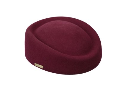 Dámska bordo plstená lodička - plstený baret - Seeberger