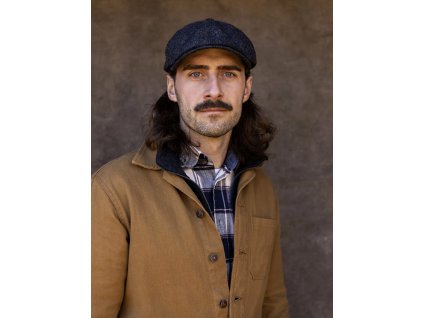 Vlnená bekovka (ušné klapky) 8-panel od CTH Ericson - Aaron Moon Shetland Graphite