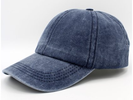 Tmavomodrá šiltovka z opranej bavlny - Baseball Cap Washed Cotton