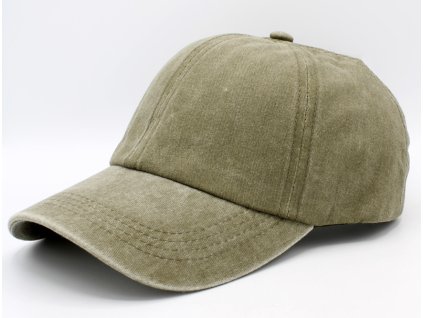 Khaki šiltovka z pranej bavlny - Baseball Cap Washed Cotton