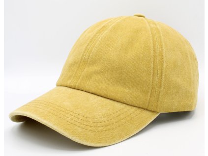 Žltá šiltovka z opranej bavlny - Baseball Cap Washed Cotton