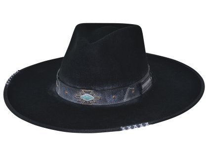 Messed Up – čierny americký klobúk z prémiovej vlny